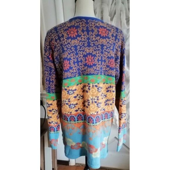 Women Sweater Size M Made in Italy Colorful Tunic - Picture 2 of 3